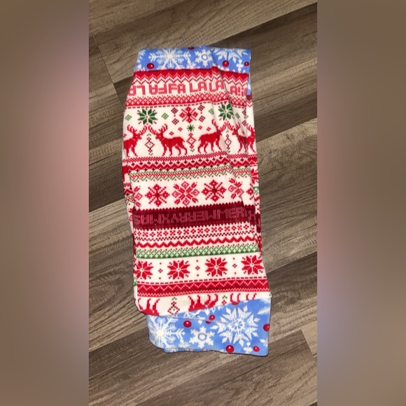 Festive Red and Green Holiday Leggings - Picture 1 of 1